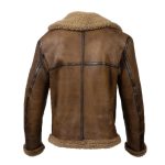 Premium Quality Genuine Distressed Sheepskin Leather Genuine Shearling Aviator Bomber Winter Jacket