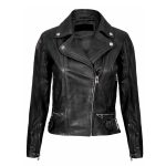 Premium Quality Brando Style Lambskin Leather Jacket Modern Fashion for Biker Motorcycle Style with YKK zippers for Women