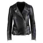 Premium Quality Brando Lambskin Leather Jacket Fashion for Biker Motorcycle Style with YKK zippers for Women