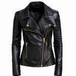 Premium Quality Slim Fit Sheepskin Leather Jacket Fashion for Bikers Style Asymmetrical YKK zippers for Women